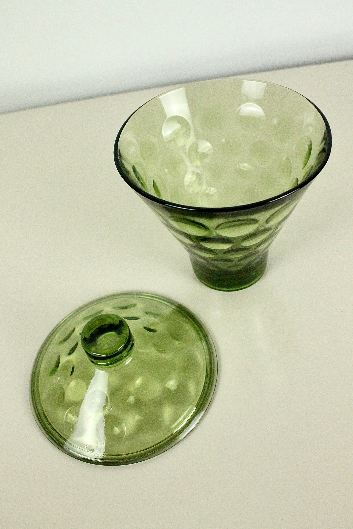 70s Spotted Olive Green Vessel