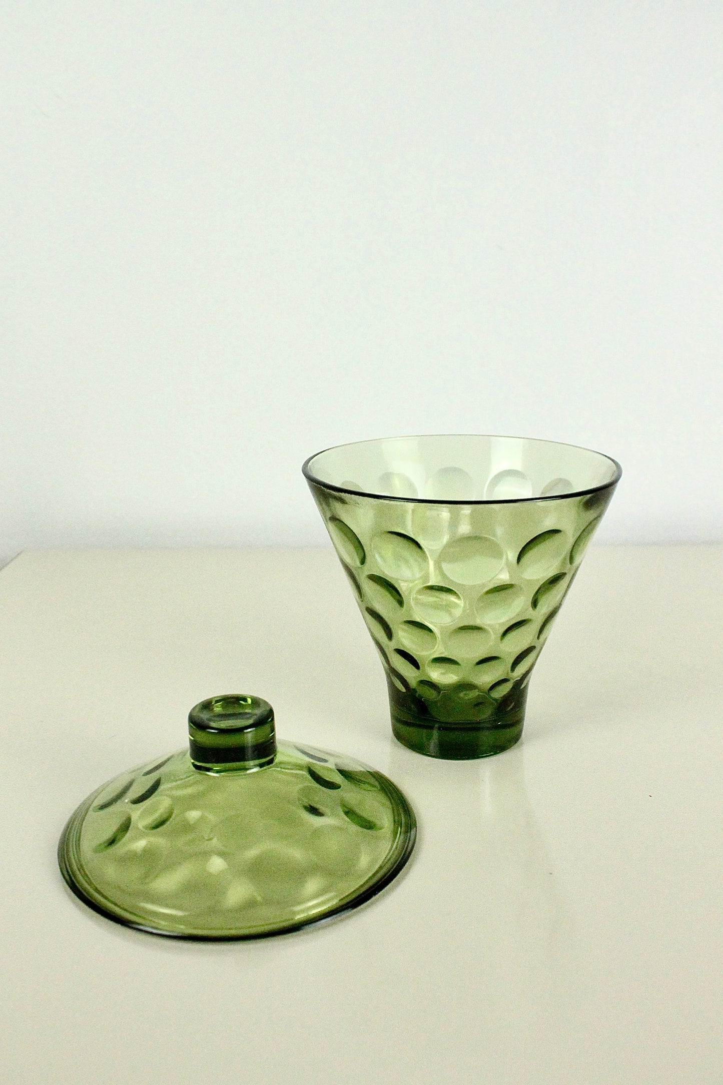 70s Spotted Olive Green Vessel