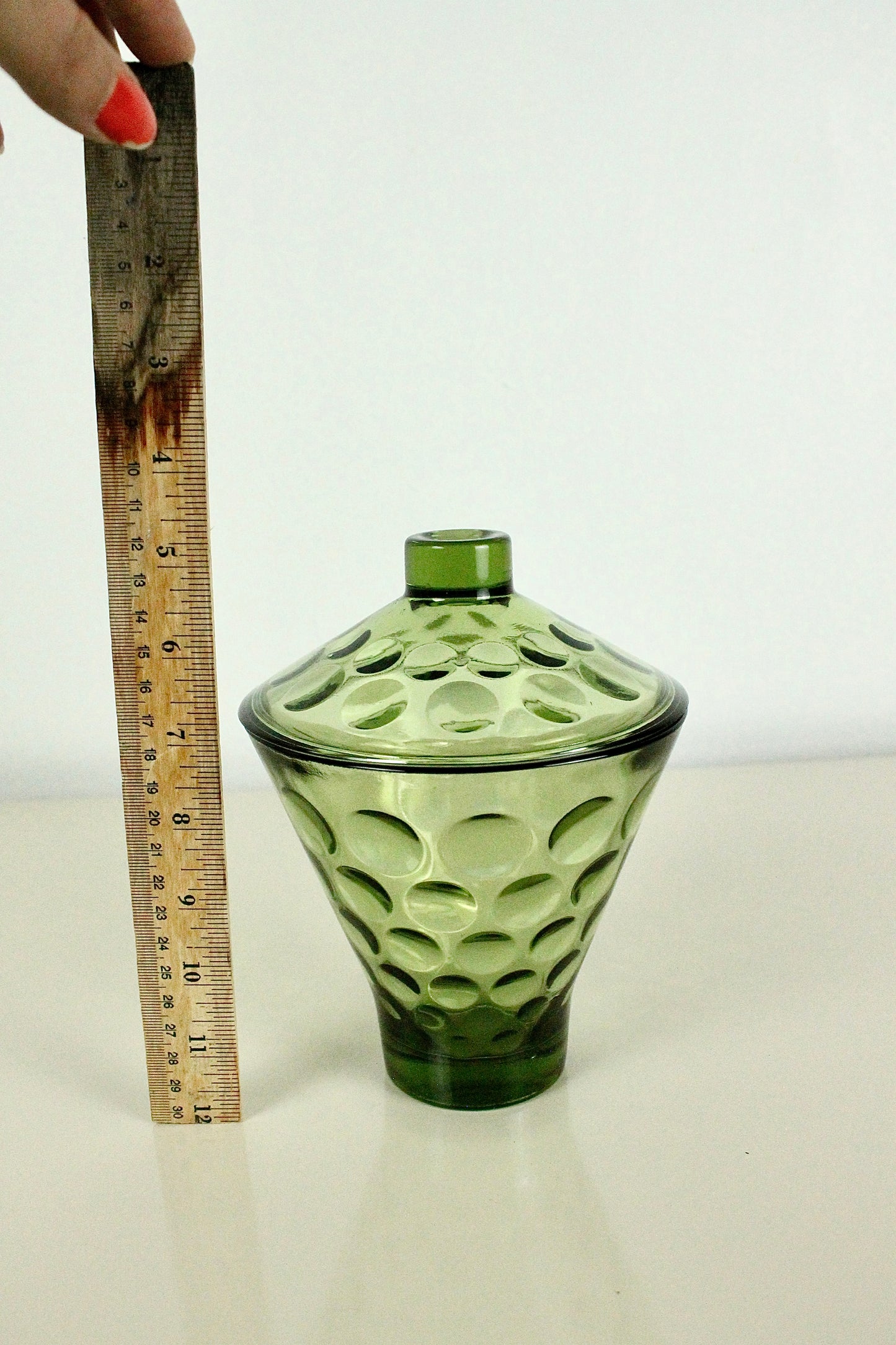 70s Spotted Olive Green Vessel