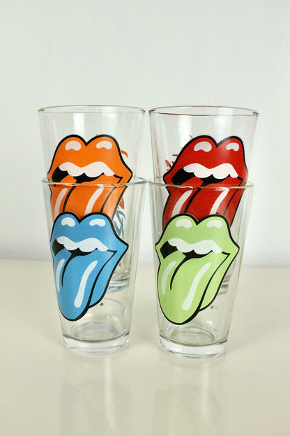 Rolling Stones Tall Drinking Glasses