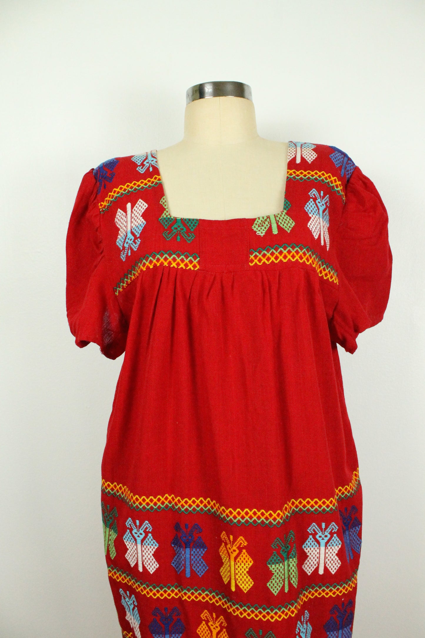 Classic Mexican Summer Red Dress