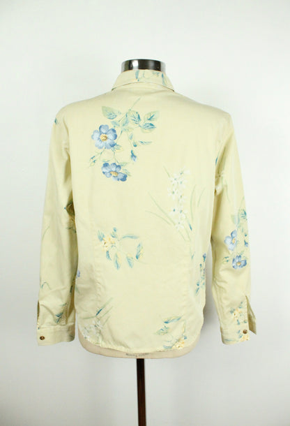 90s Buttercream Floral Button-Up