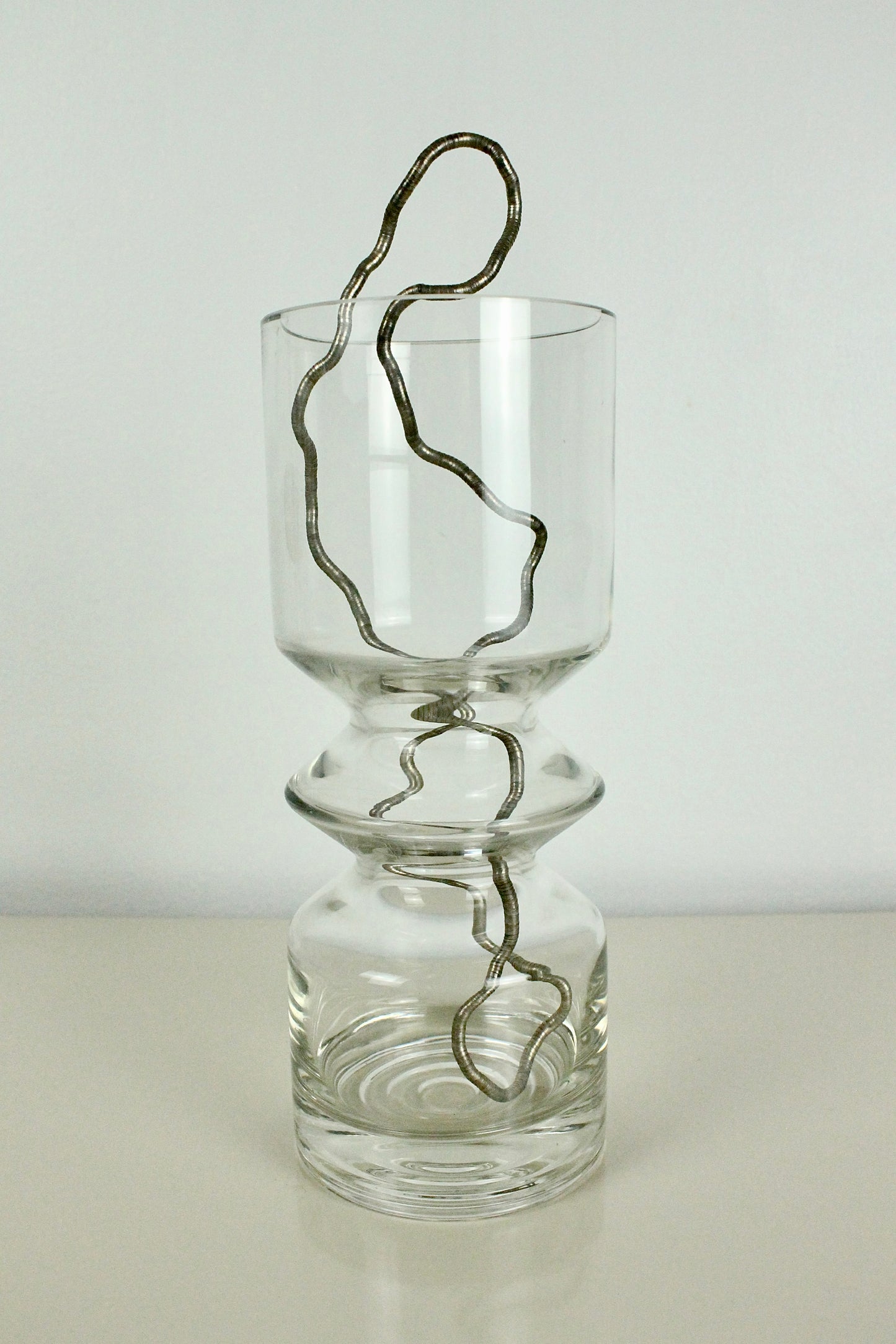 Heavy Ripple Danish Glass Vase