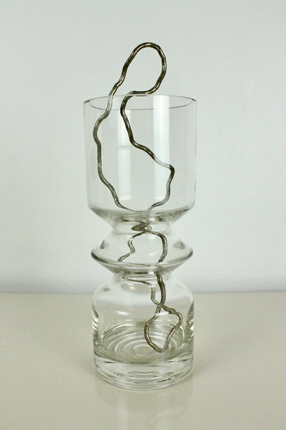 Heavy Ripple Danish Glass Vase