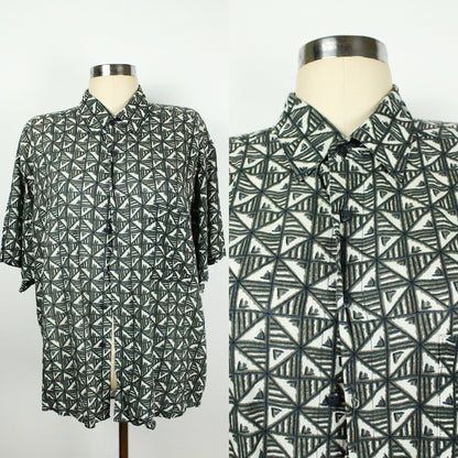 90s Rayon Button-Up