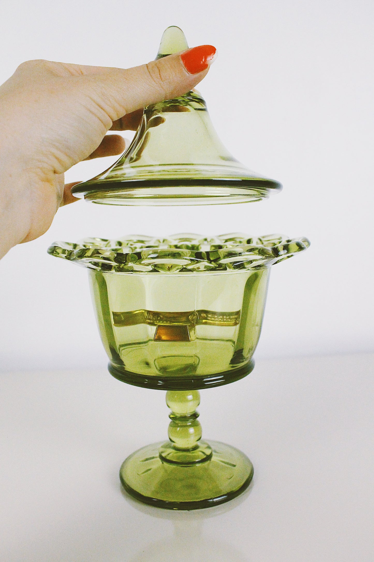 70s Green Glass Vessel