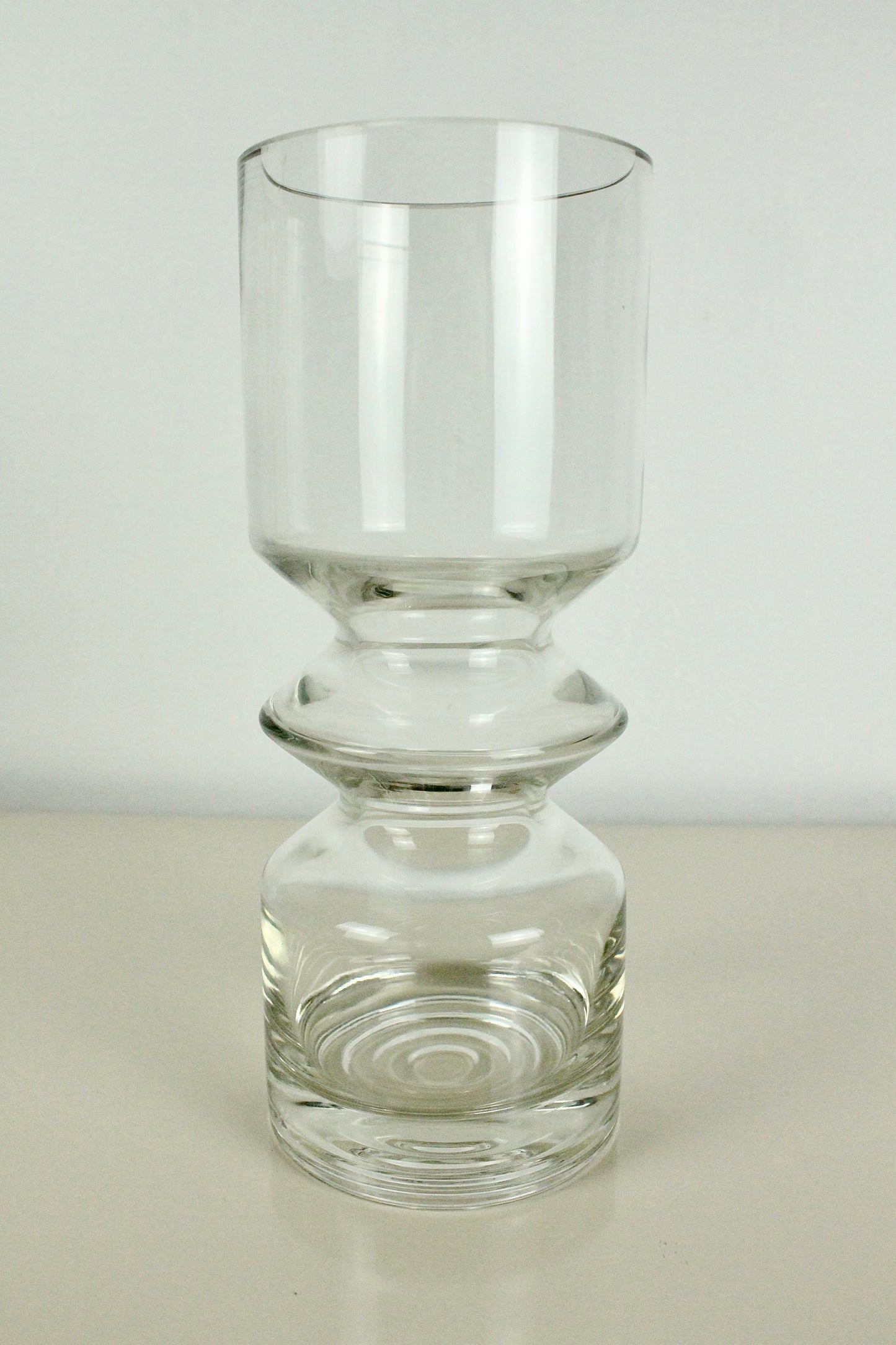 Heavy Ripple Danish Glass Vase