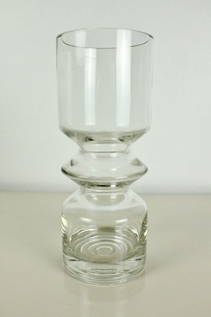 Heavy Ripple Danish Glass Vase