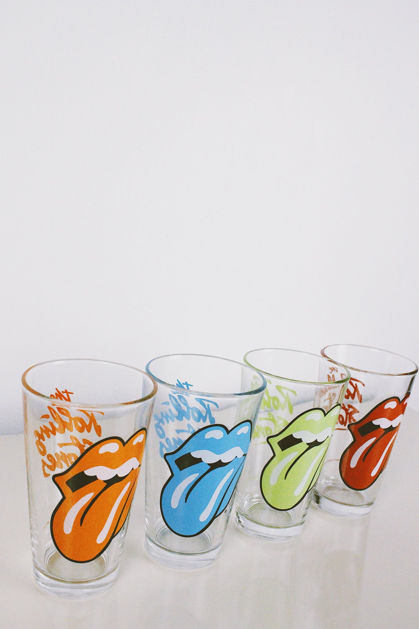 Rolling Stones Tall Drinking Glasses