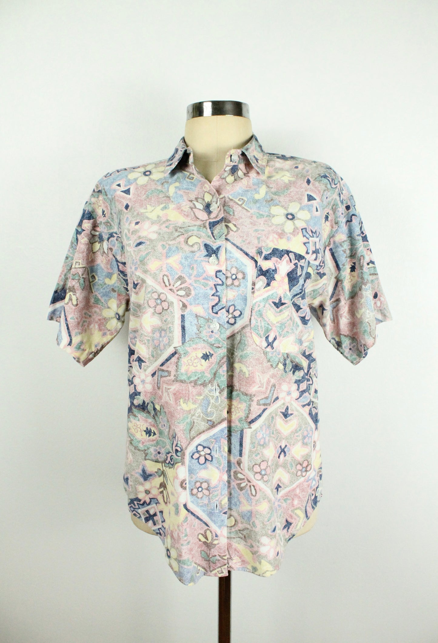 90s Southwest Pastel Button-Up