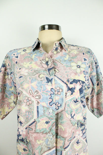 90s Southwest Pastel Button-Up