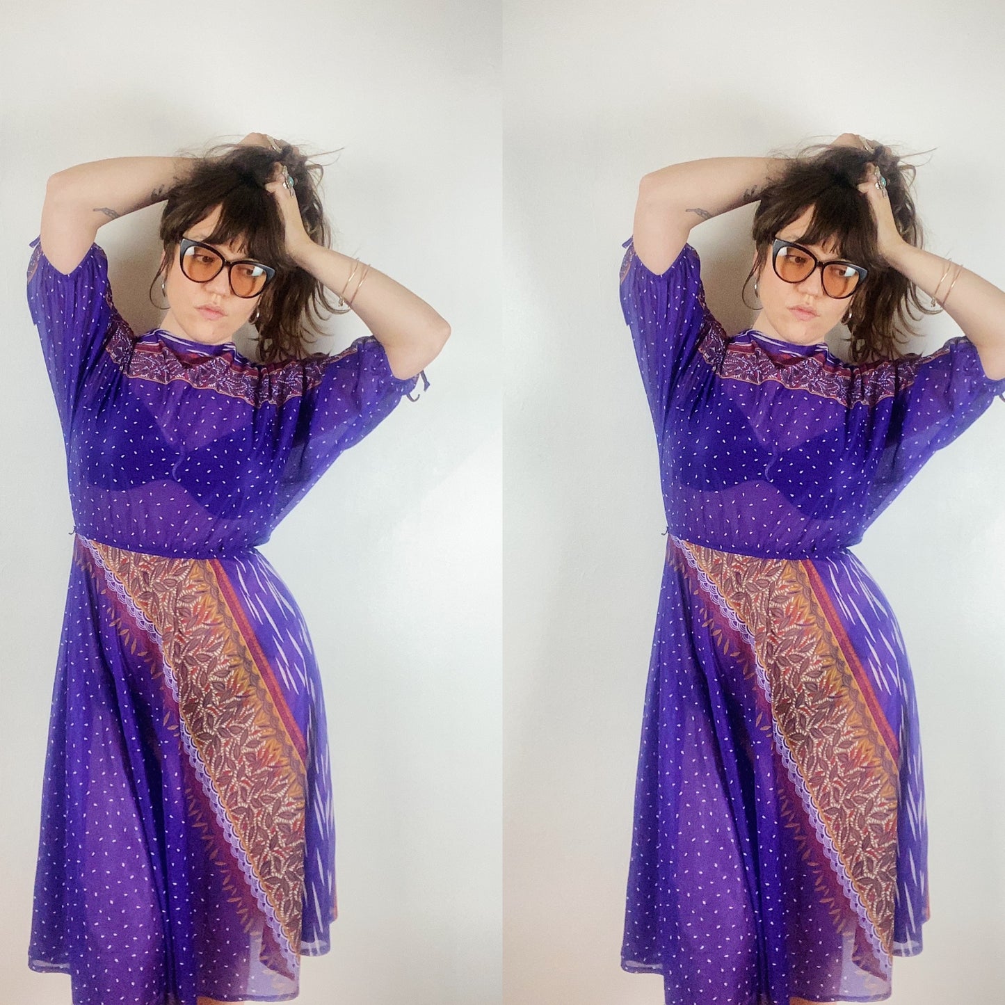 70s/80s Purple Breeze Dress