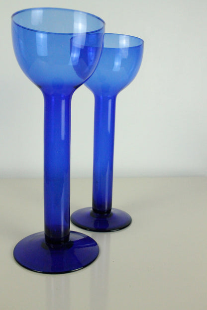 Cobalt Glass Flute Set