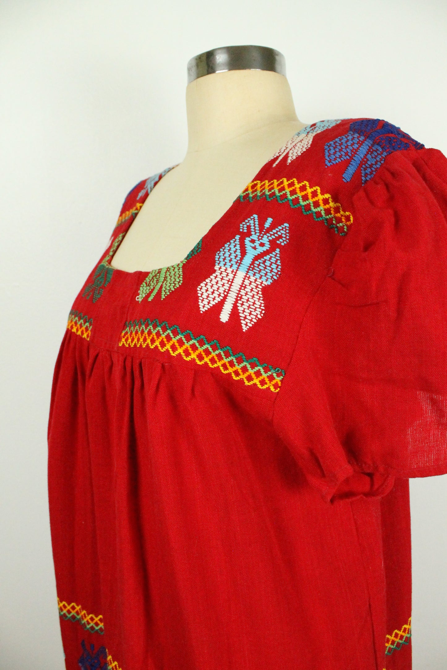 Classic Mexican Summer Red Dress