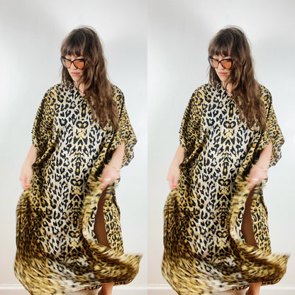 80s Leopard Caftan