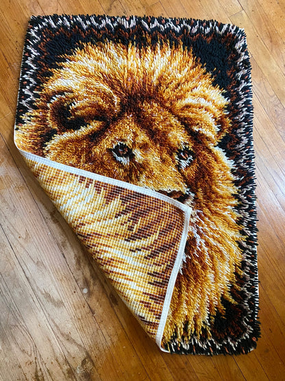 70s Handmade Lion Rug