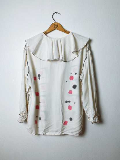 80s Flouncy Hand Painted Top