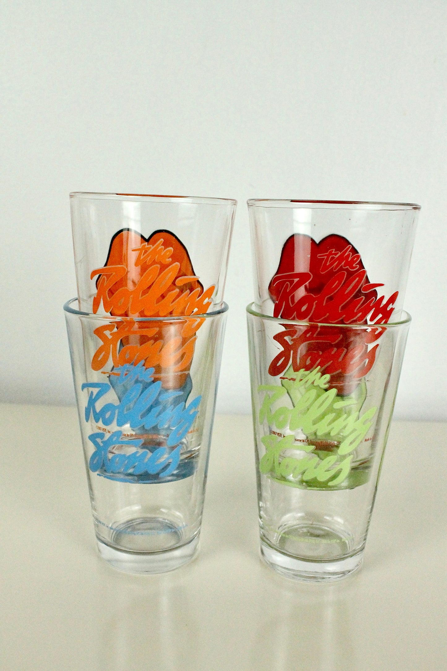 Rolling Stones Tall Drinking Glasses