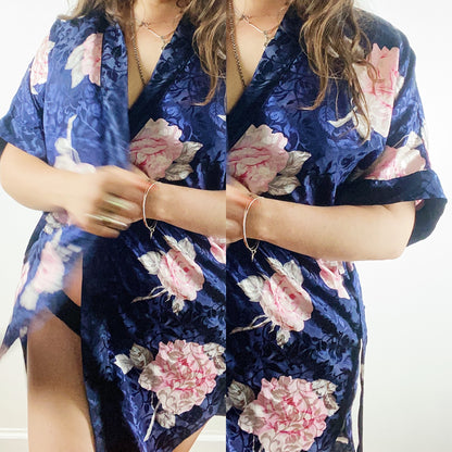 80s Summer Floral Robe