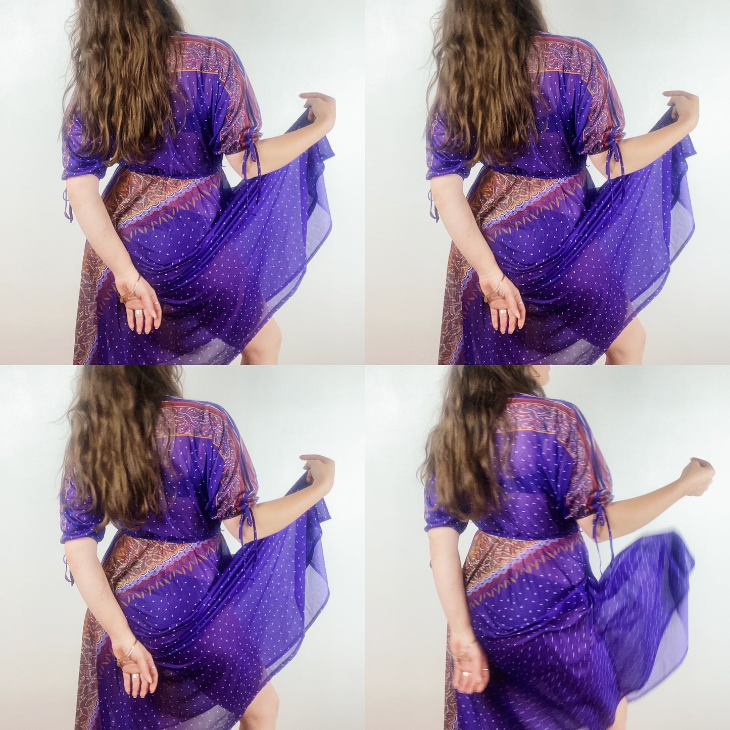 70s/80s Purple Breeze Dress