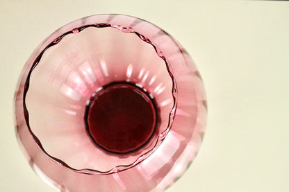 Magenta Glass Globe Bowl