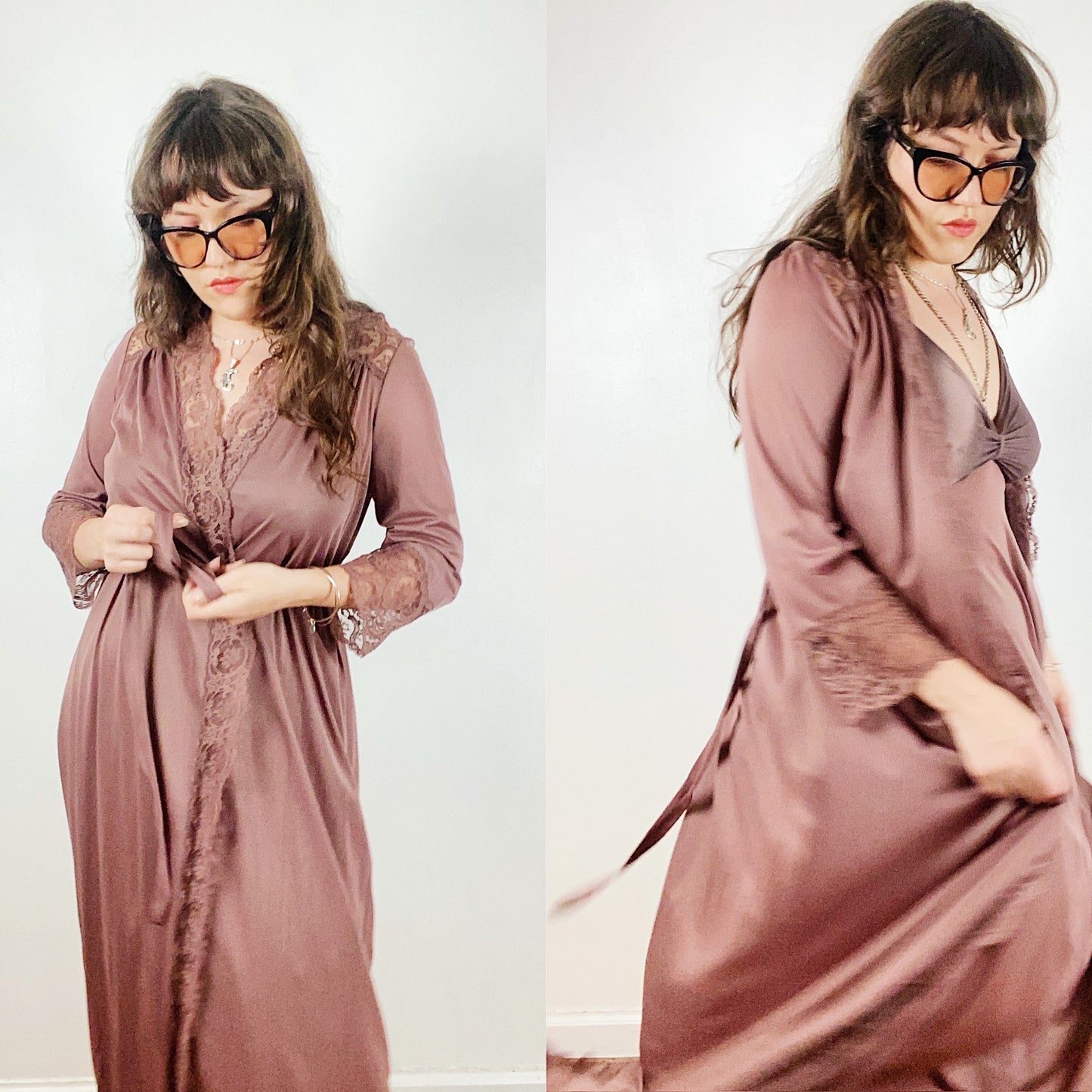 70s Brown Two Piece Slipset