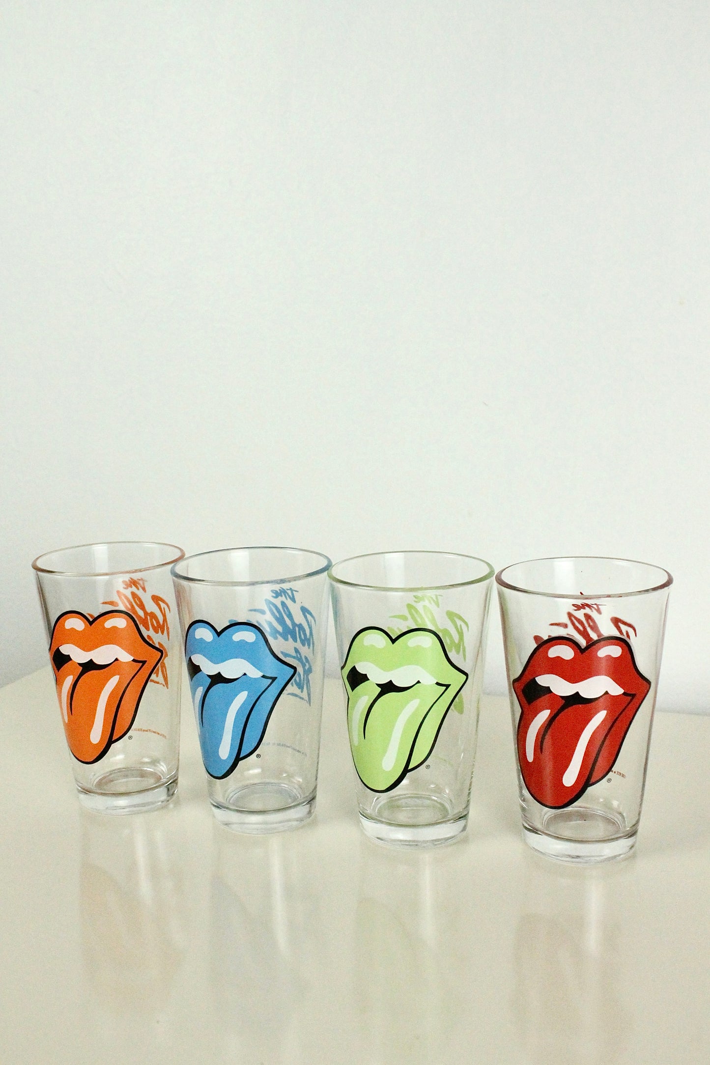 Rolling Stones Tall Drinking Glasses