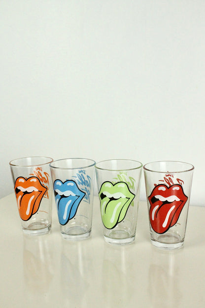 Rolling Stones Tall Drinking Glasses