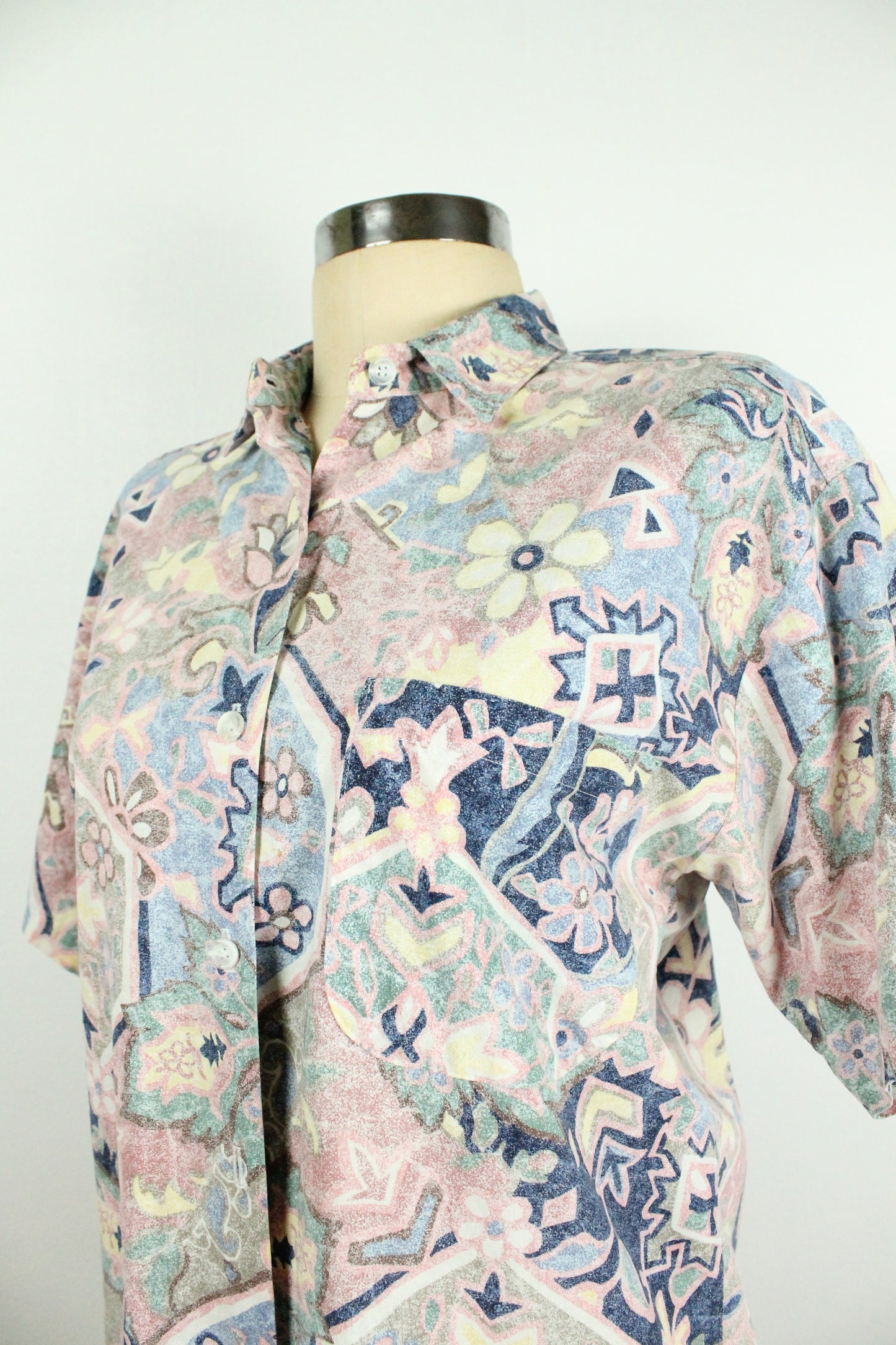 90s Southwest Pastel Button-Up