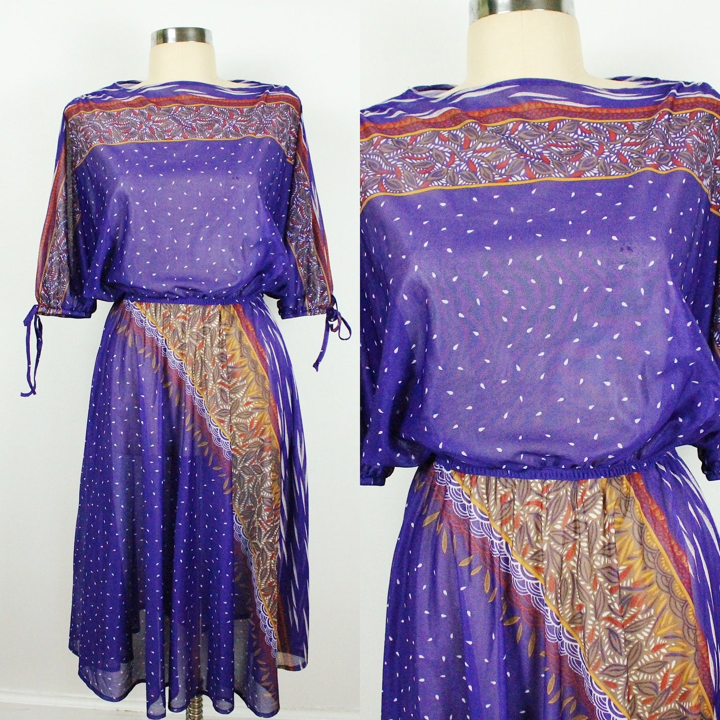 70s/80s Purple Breeze Dress