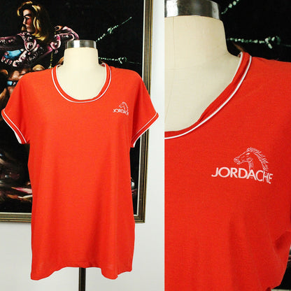 80s Red Jordache Top