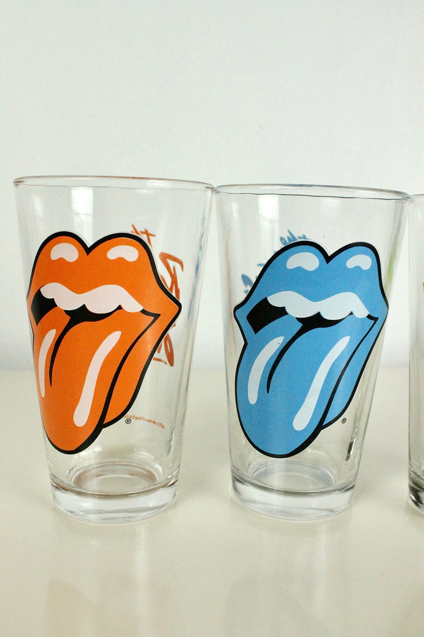 Rolling Stones Tall Drinking Glasses