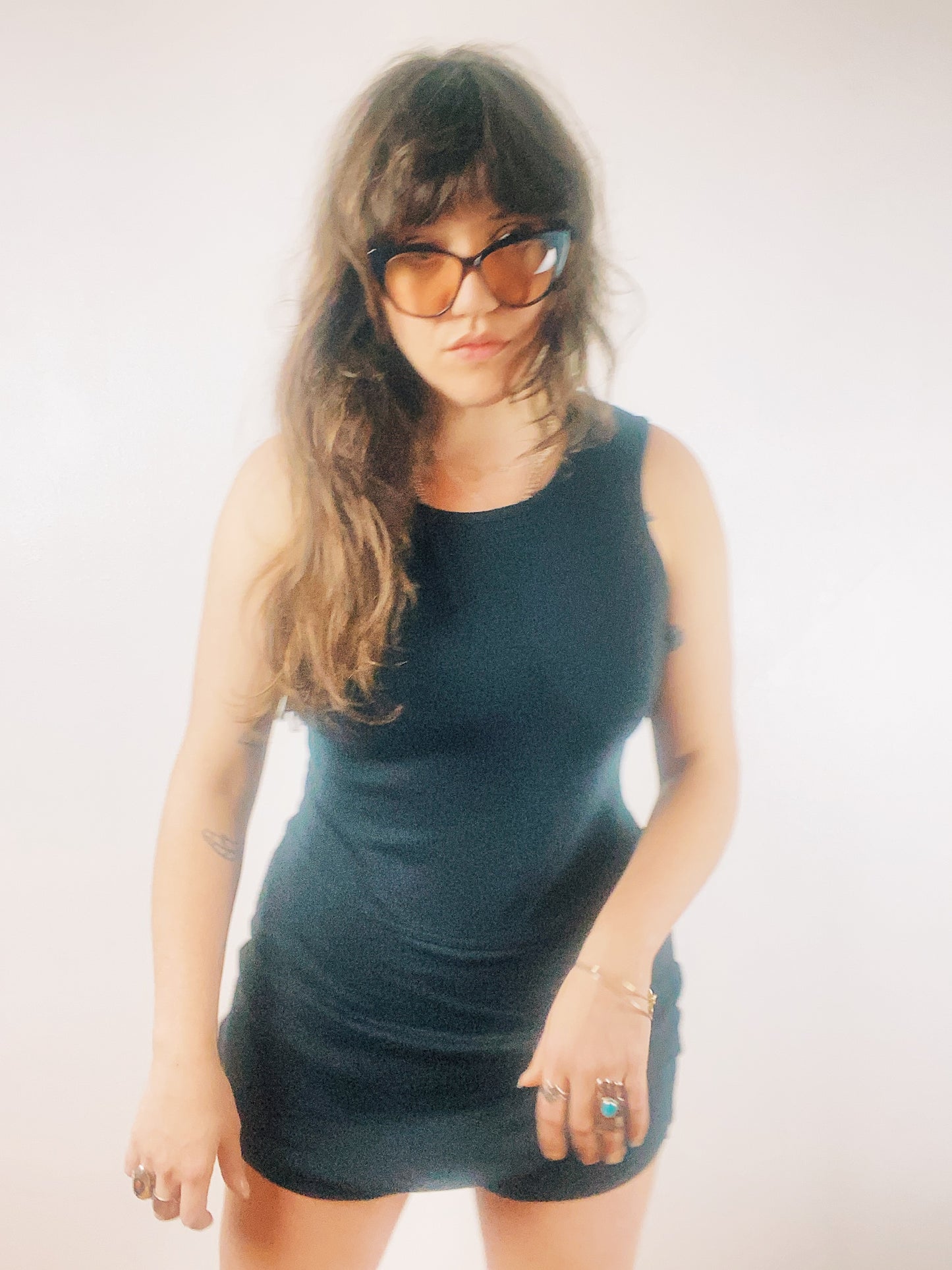 90s Black Romper