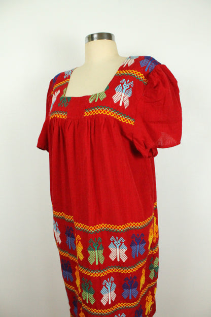 Classic Mexican Summer Red Dress