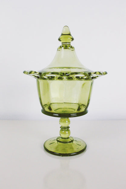 70s Green Glass Vessel