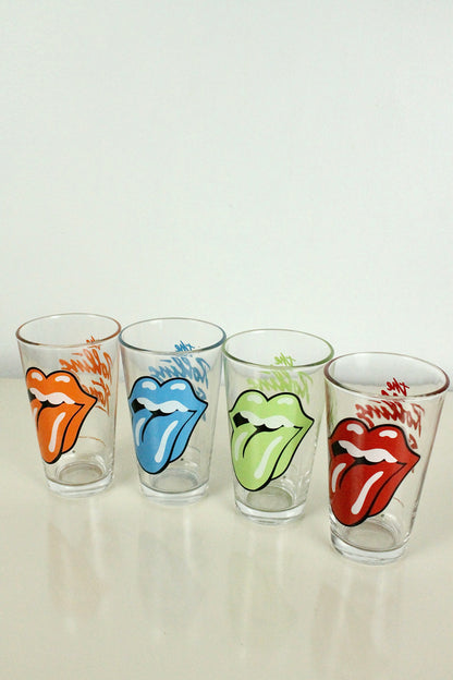 Rolling Stones Tall Drinking Glasses