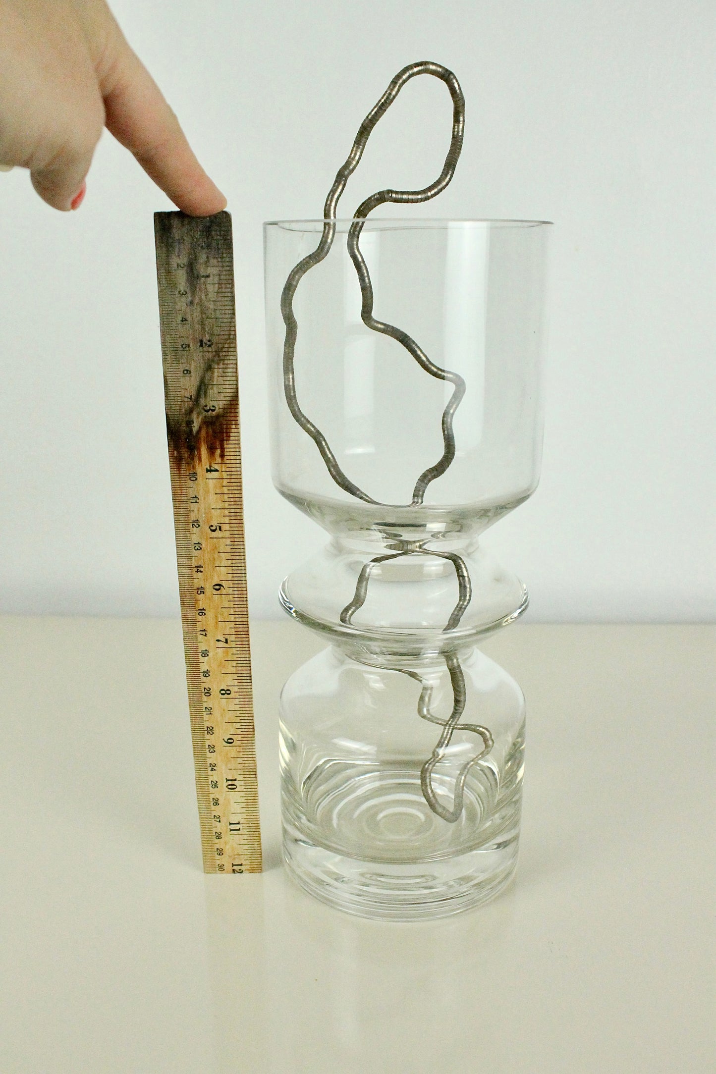 Heavy Ripple Danish Glass Vase