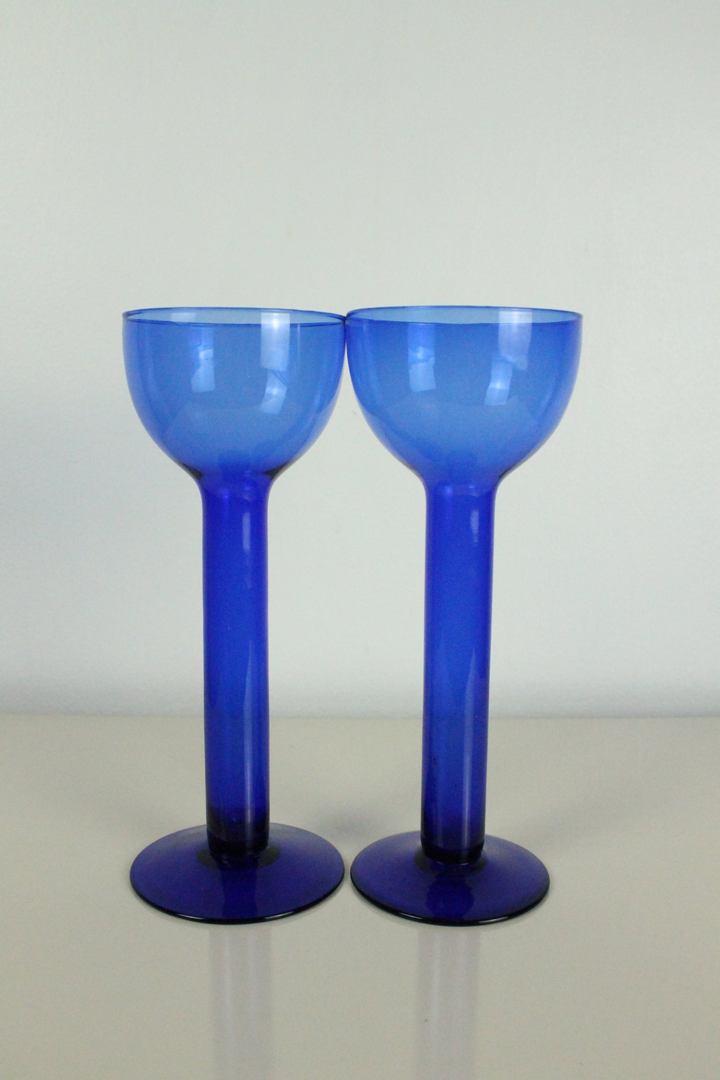 Cobalt Glass Flute Set